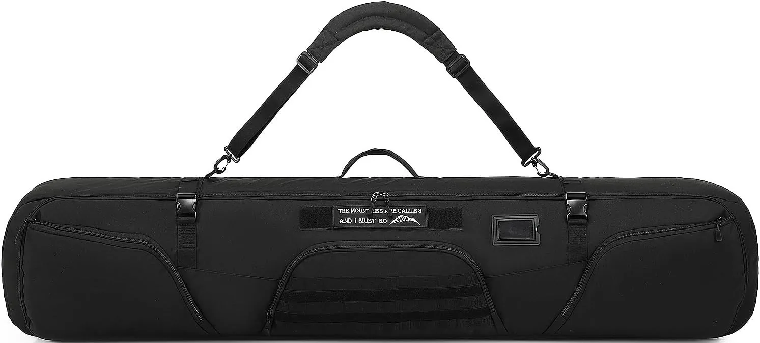 165cm Snowboard Bags for Air Travel 1000D Heavy Duty padded Ski Travel Bag for Ski Boots, Helmet, Gears
