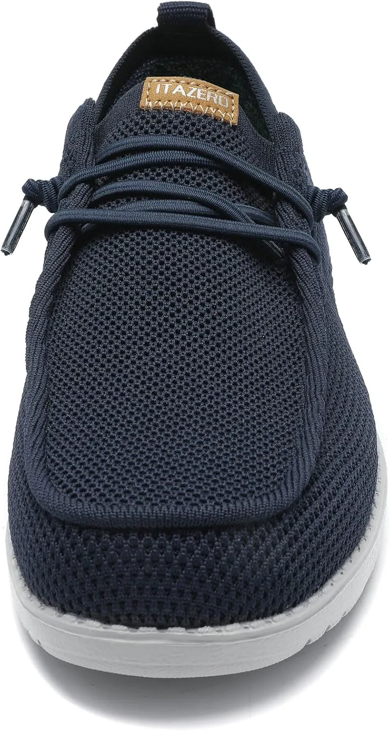 1TAZERO Wide-Shoes for Men-Slip on Walking-Loafers Casual-Shoes - Wide Width Comfortable Orthopedic Shoes for Men with Arch Support for Plantar Fasciitis