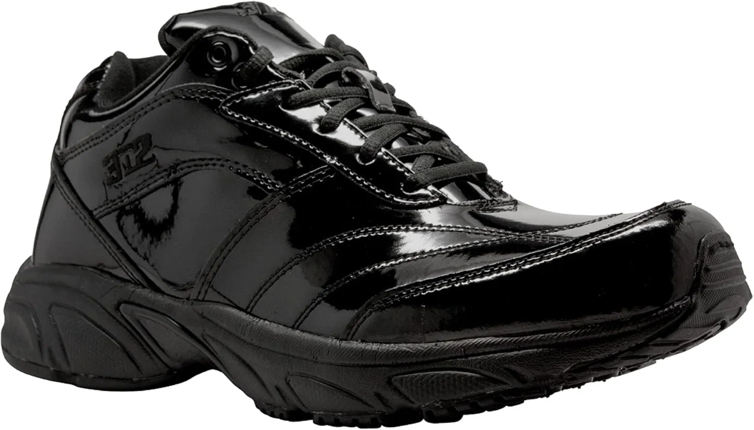 3N2 Reaction Basketball Black Referee Shoes for Men - Full Grip Leather Sneakers with Tractional Sole, Width D & EE