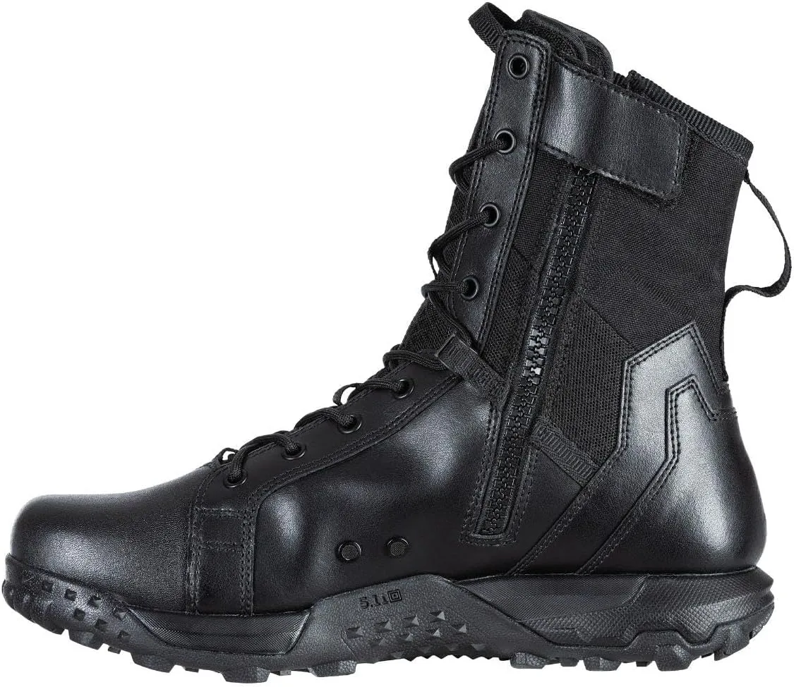 5.11 Tactical Men’s A/T All-Terrain 8-Inch Side Zip Boots, Full-Length Side Zipper, Slip Resistant, Style 12431