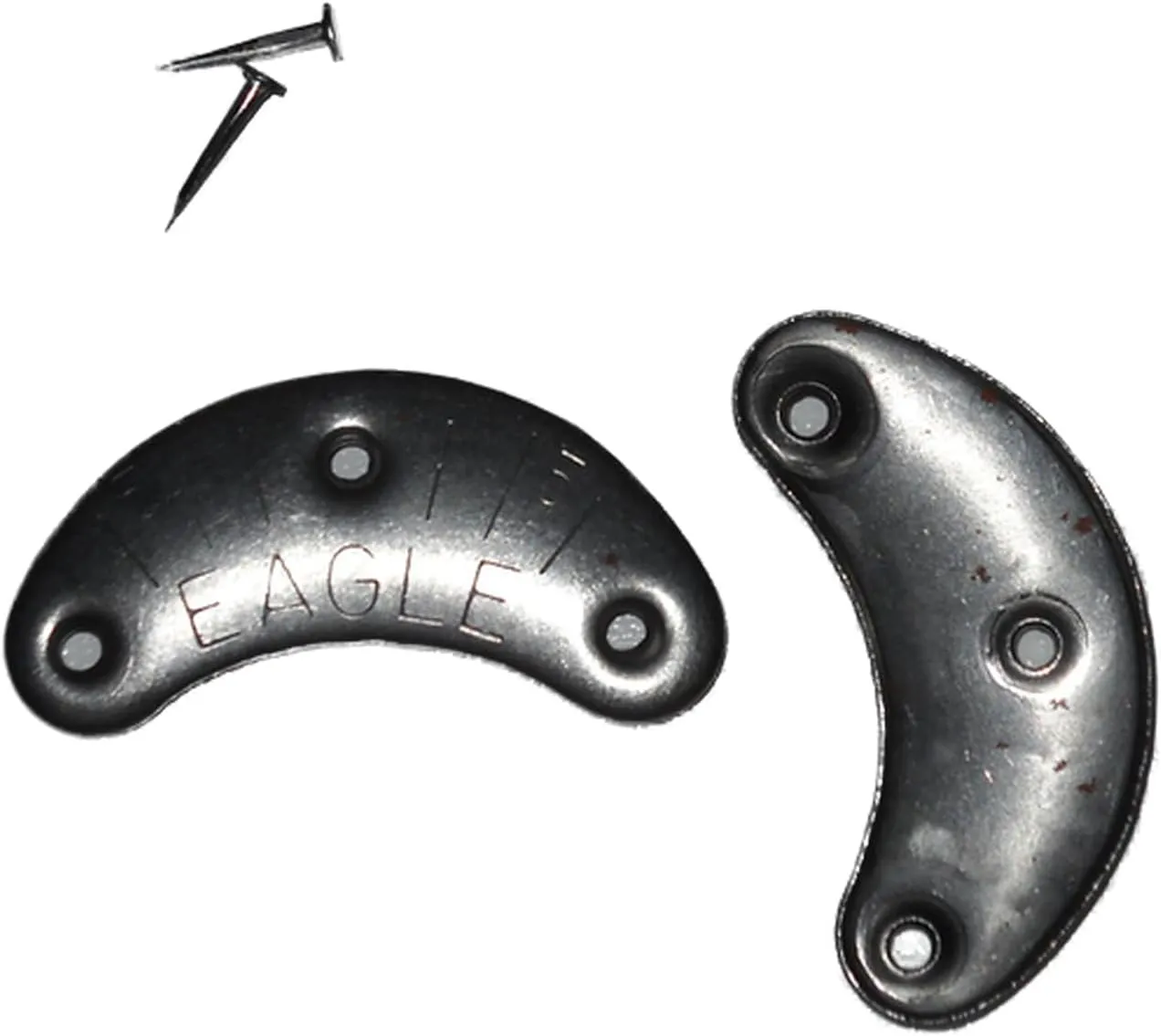 6 Pair of Eagle Brand Size 3XL Metal Heel Plates & Nails, for Shoes and Boots