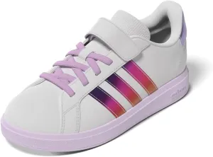adidas Unisex-Child Grand Court 2.0 Elastic Lace Sneaker