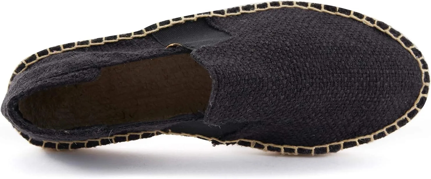 Alexis Leroy Men's Canvas Slip on Flat Espadrilles