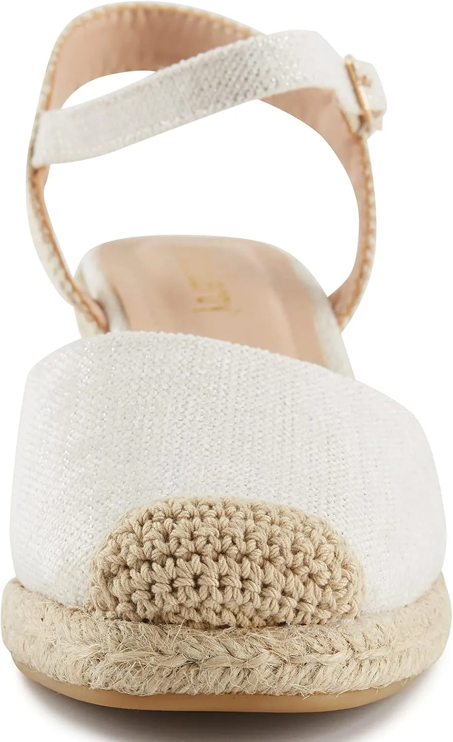Alexis Leroy Women’s Embroidered Closed Toe Buckle Strap Espadrilles Wedge Sandals