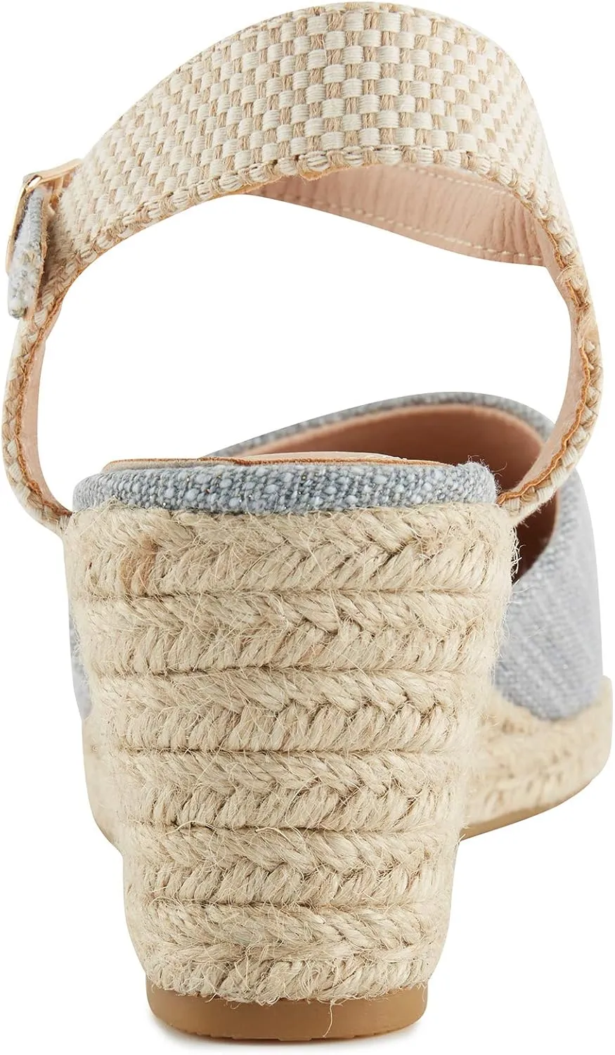 Alexis Leroy Women’s Embroidered Closed Toe Buckle Strap Espadrilles Wedge Sandals