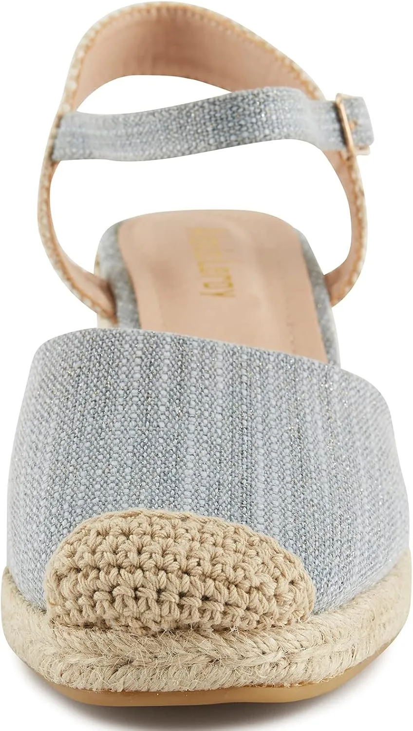 Alexis Leroy Women’s Embroidered Closed Toe Buckle Strap Espadrilles Wedge Sandals
