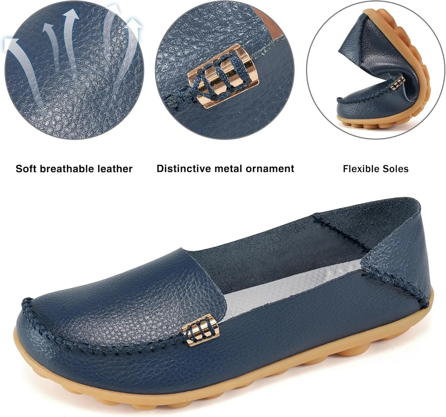 Alicegana Loafers for Women Shoes Casual: Slip on Flat Shoes Ladies Comfortable Dressy Moccasins Driving Penny Loafers