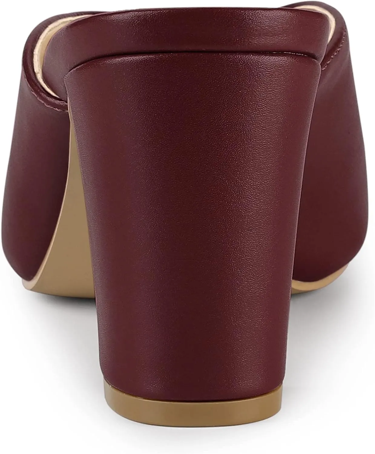 Allegra K Women's Pointed Toe Chunky Heels Slides Mules