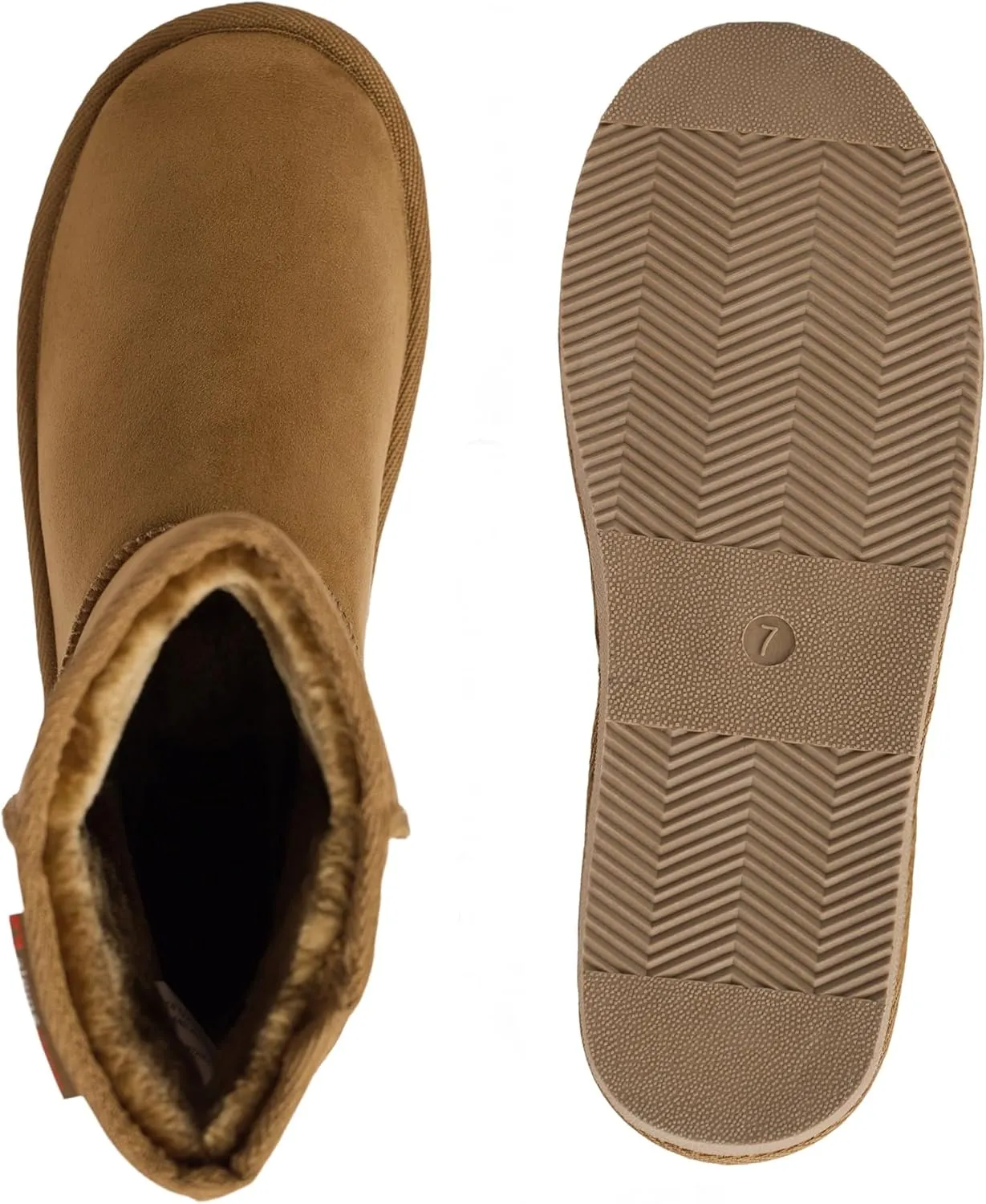 Alpine Swiss Laura Women’s Short Winter Boots Faux Suede Sherpa Lined Warm & Comfortable with Anti-Slip Sole