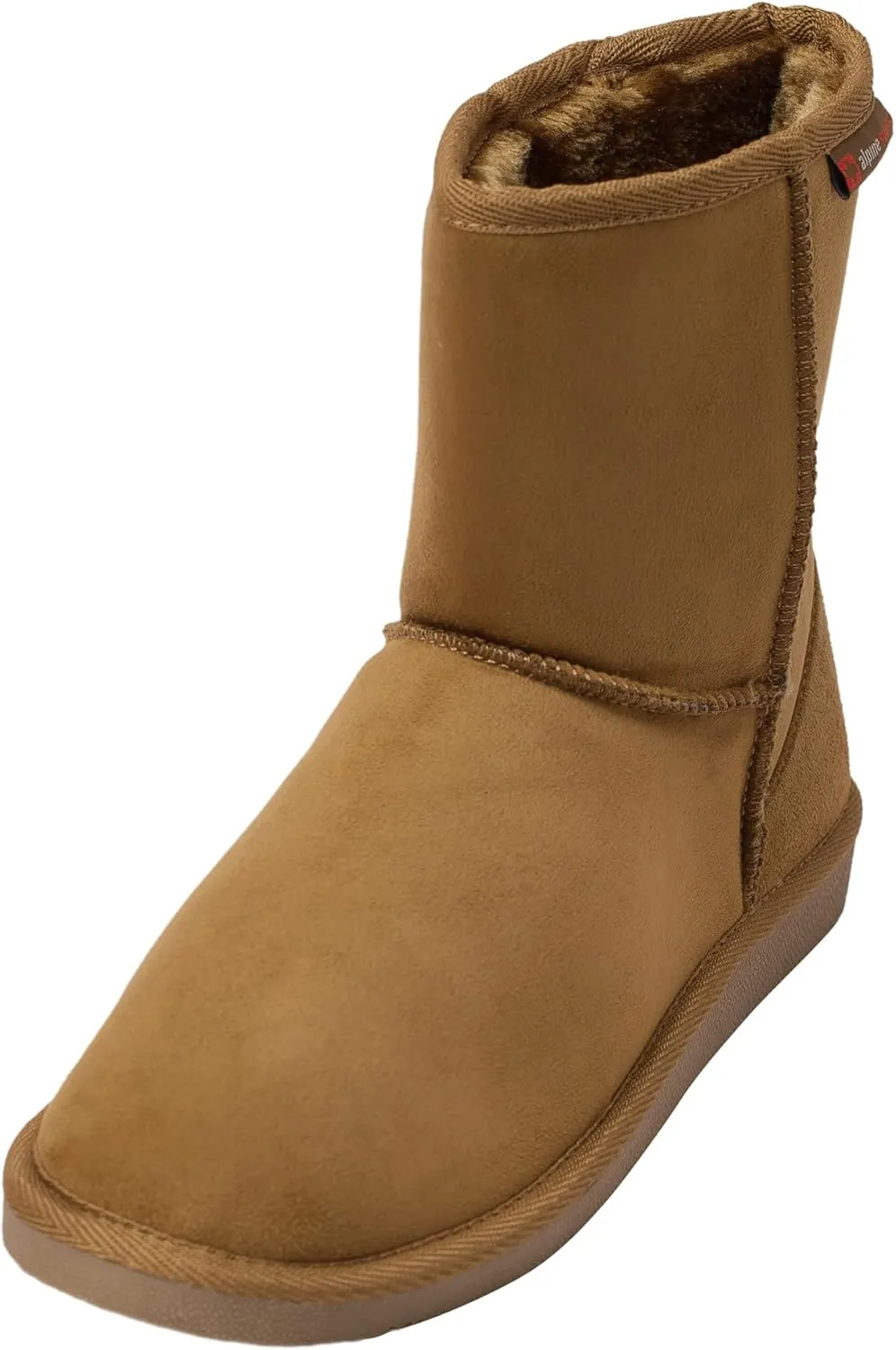 Alpine Swiss Laura Women’s Short Winter Boots Faux Suede Sherpa Lined Warm & Comfortable with Anti-Slip Sole