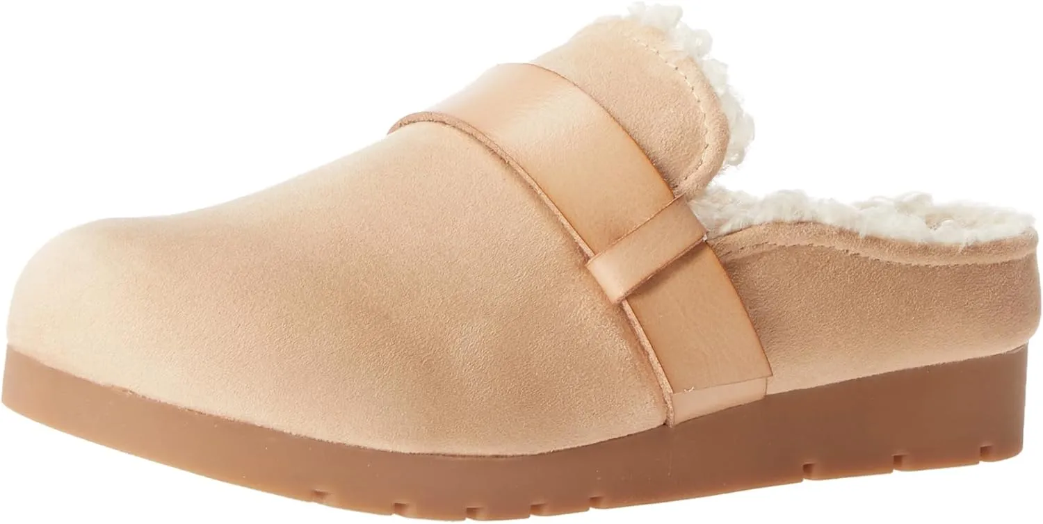 Amazon Essentials Women's Backless Shearling Memory Foam Mule