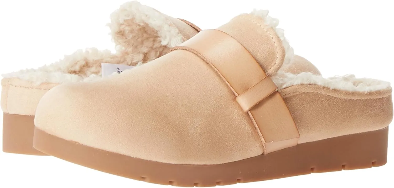 Amazon Essentials Women's Backless Shearling Memory Foam Mule