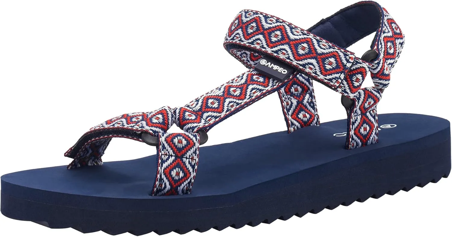 Ampeo Women's Arch Support Hiking Sandals Comfortable Summer Beach Walking Sport Athletic Water Sandals