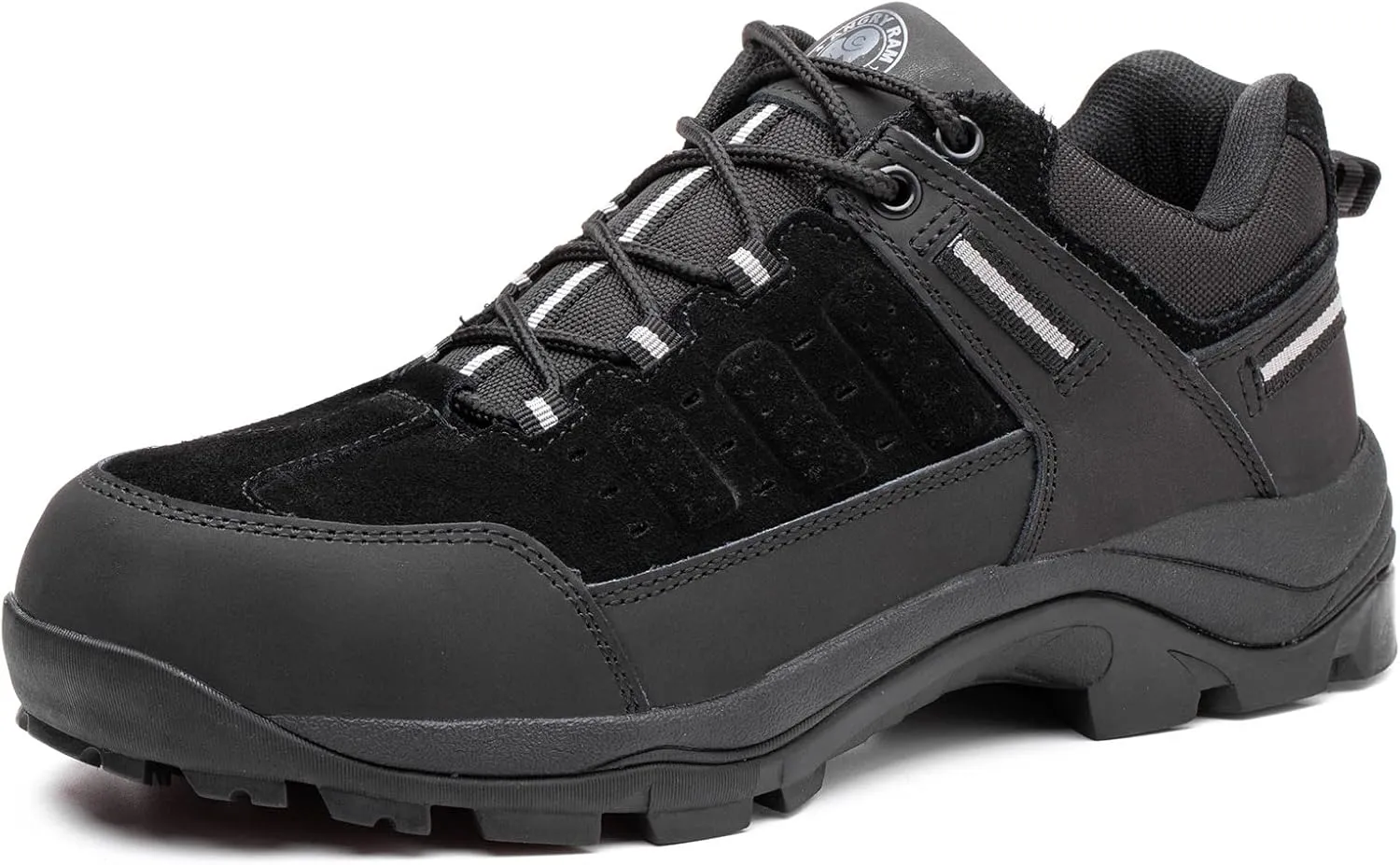 ANGRYRAM Brown Steel Toe Work Shoes for Men Women, Lightweight, Breathable, Slip Resistant, Puncture Proof, Comfortable, Ideal for Construction Industry