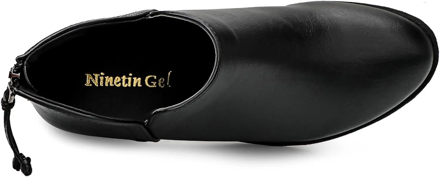 Ankle Boots for Women.Women's Low Heeled Booties.Fashion Thick Heel Design