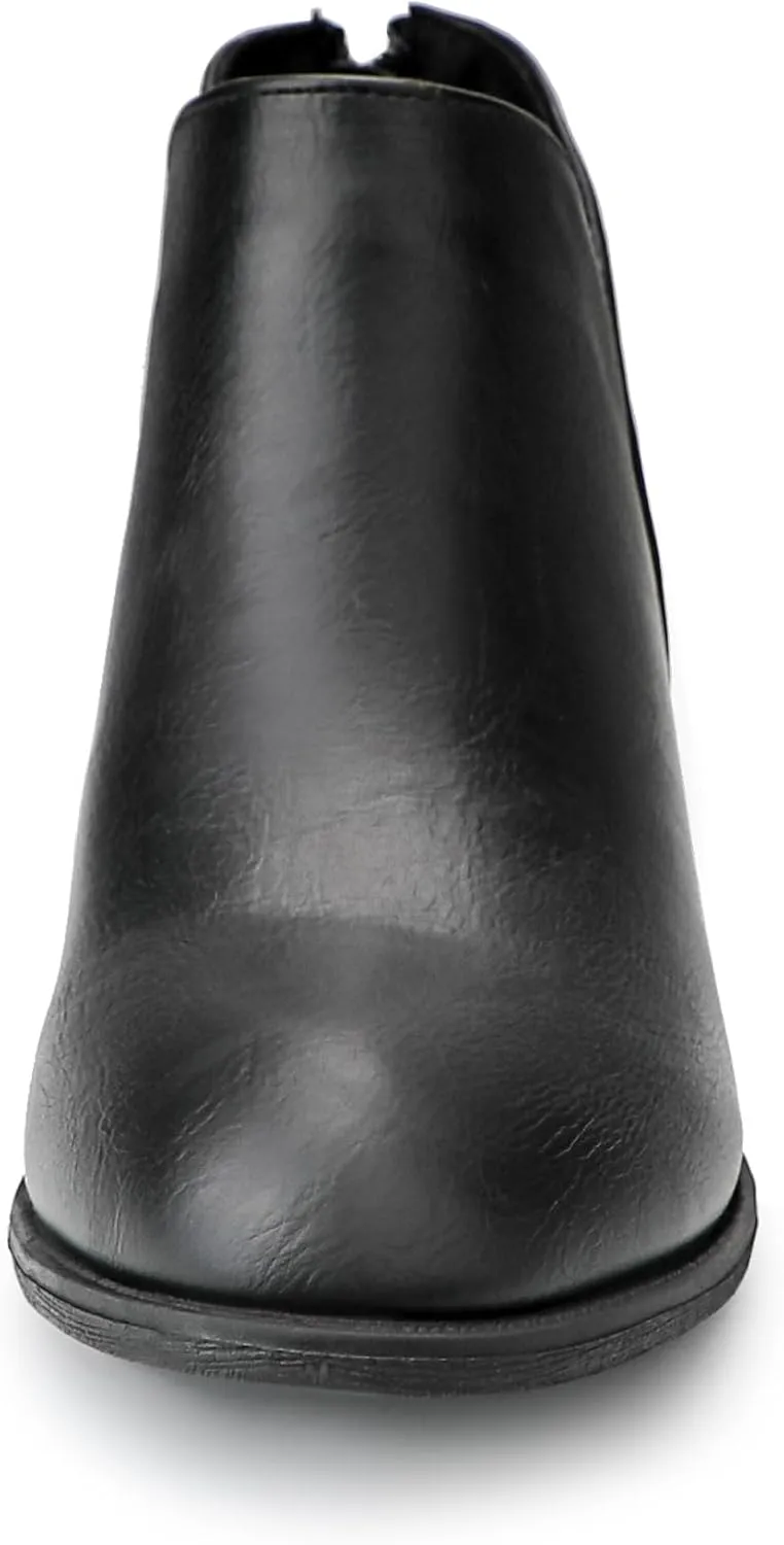 Ankle Boots for Women.Women's Low Heeled Booties.Fashion Thick Heel Design