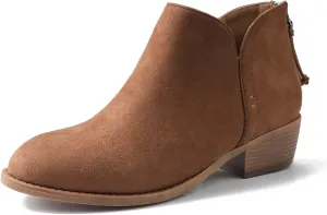 Ankle Boots for Women.Women's Low Heeled Booties.Fashion Thick Heel Design