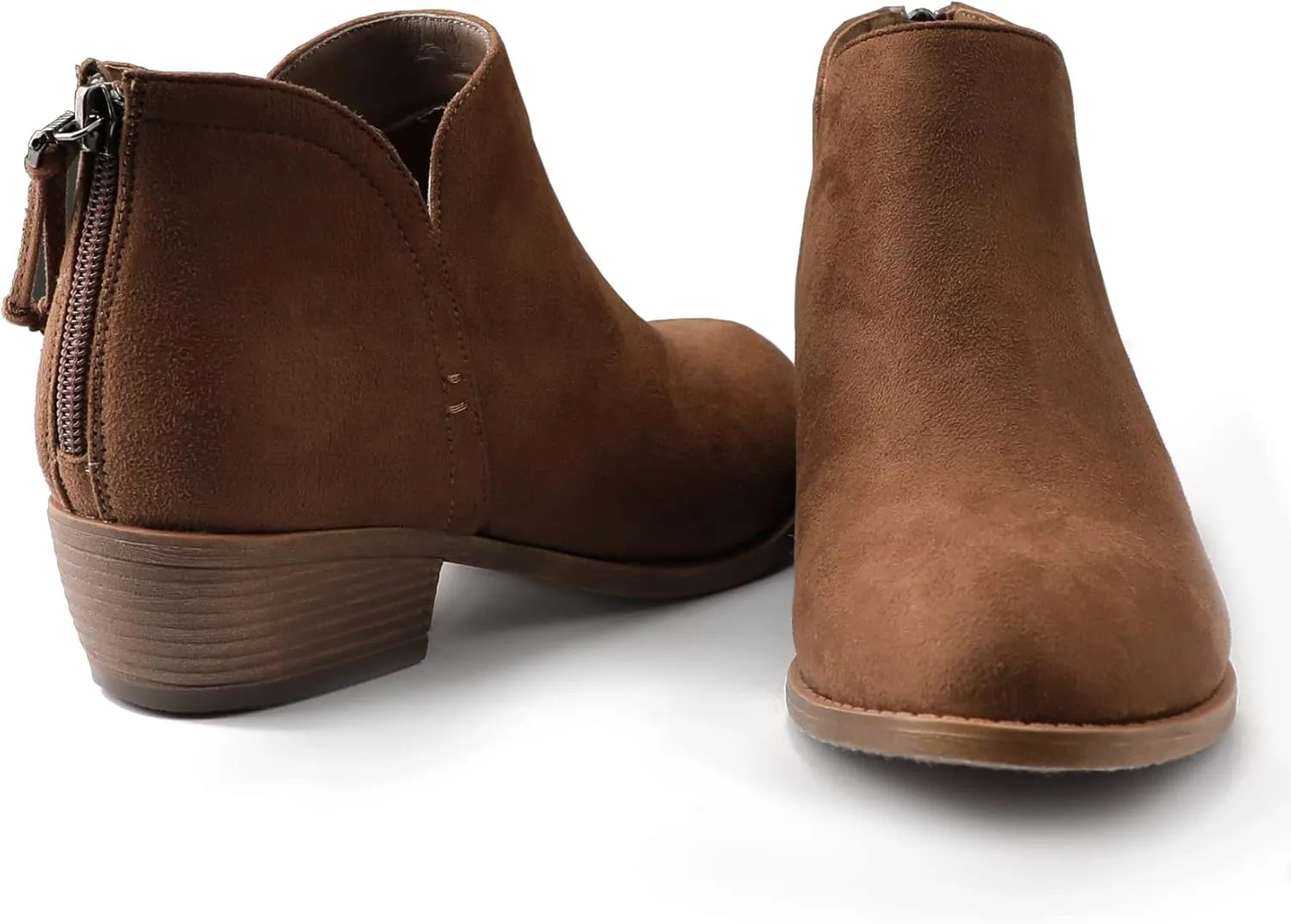Ankle Boots for Women.Women's Low Heeled Booties.Fashion Thick Heel Design