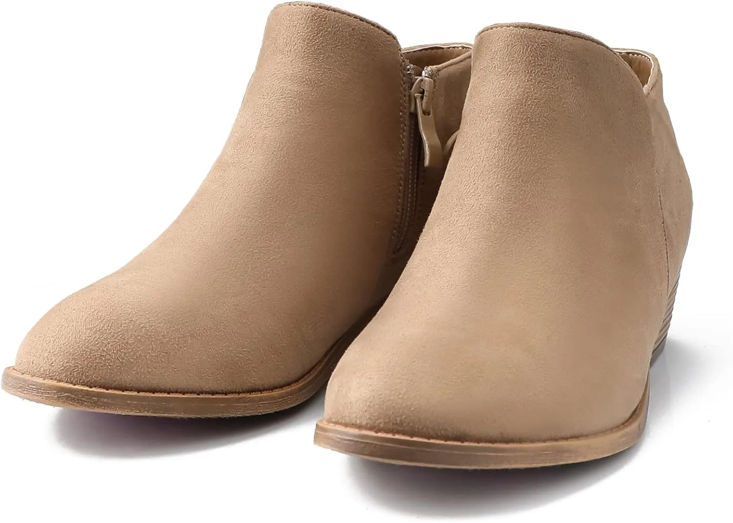 Ankle Boots for Women.Women's Low Heeled Booties.Fashion Thick Heel Design