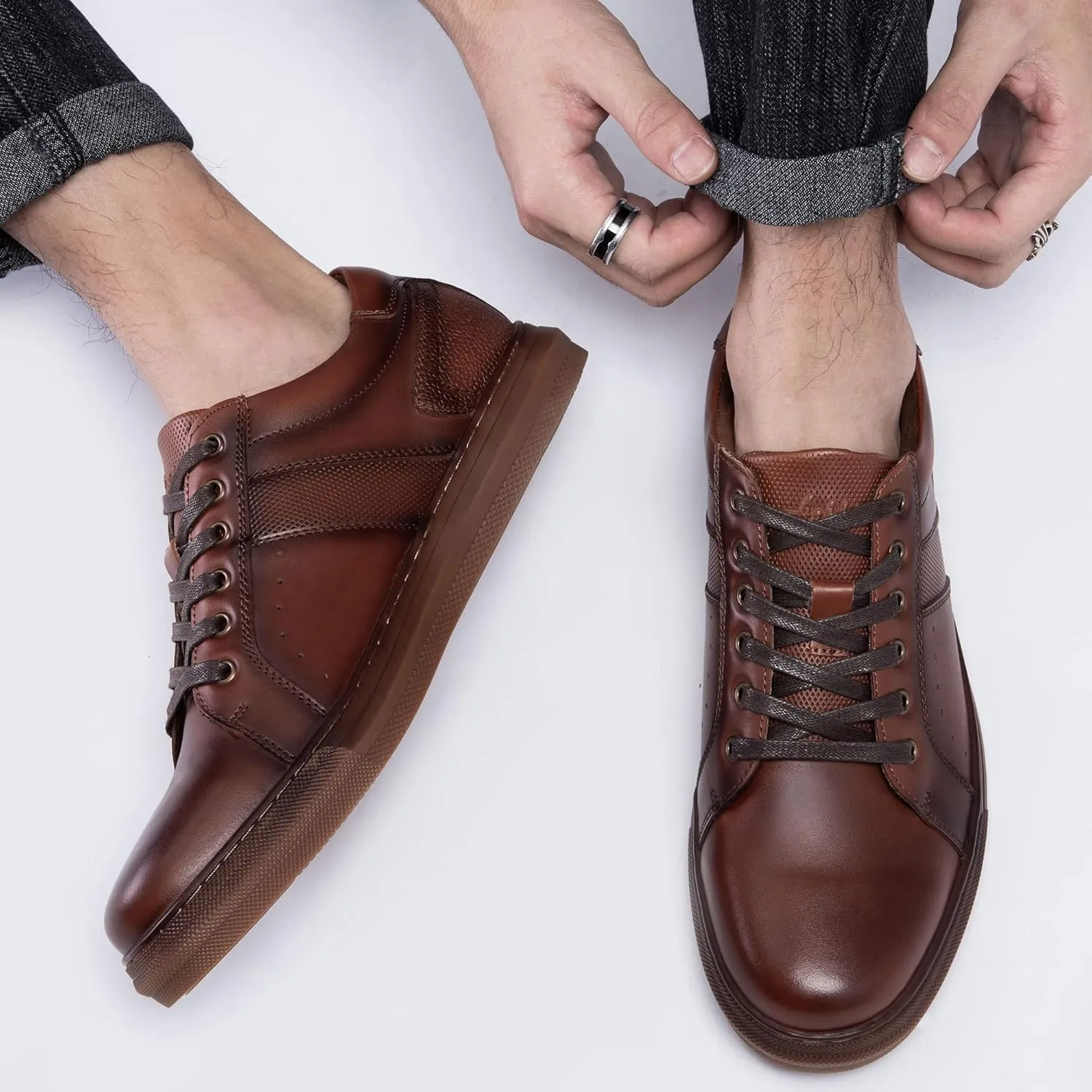 Arkbird Mens Fashion Sneakers Classic Casual Shoes Stylish Lace-up Oxford Shoes for Men