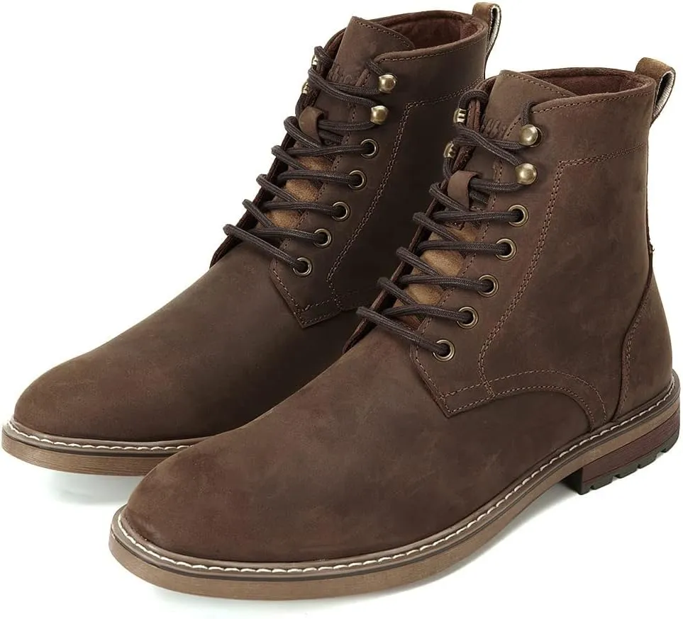 Arkbird Men's Motocycle Combat Boots, Comfortable Stylish Lace Up Fashion Casual Boot For Men