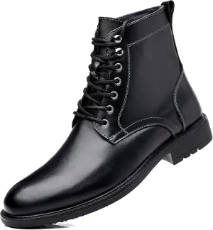 Arkbird Men's Motocycle Combat Boots, Comfortable Stylish Lace Up Fashion Casual Boot For Men