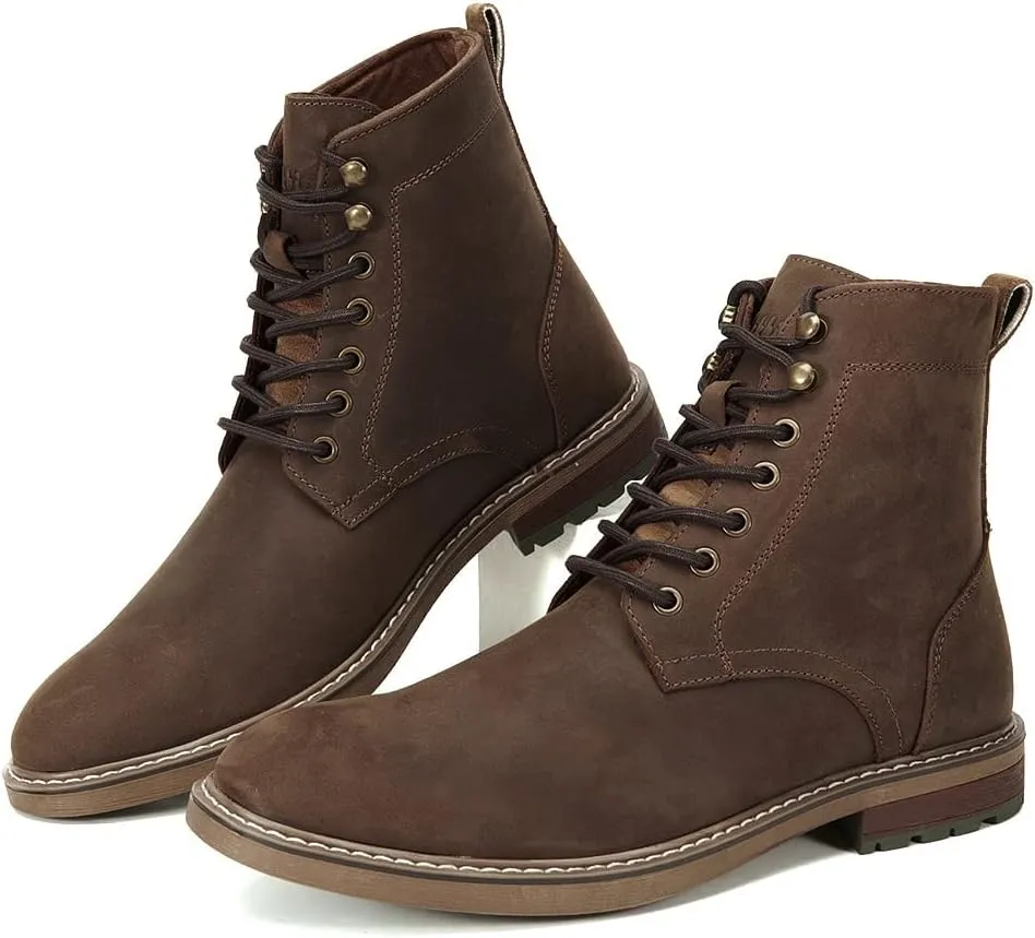 Arkbird Men's Motocycle Combat Boots, Comfortable Stylish Lace Up Fashion Casual Boot For Men