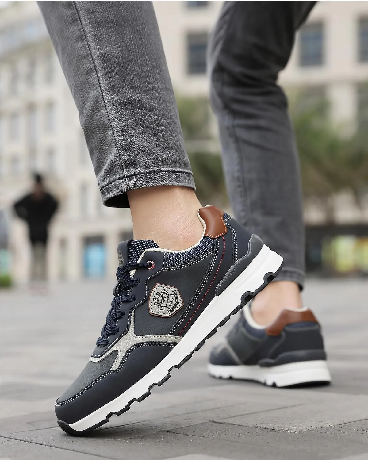 ARRIGO BELLO Men Shoes Casual Sneakers Fashion Low-Top Leather Non-Slip Walking Trainers Size 8-12