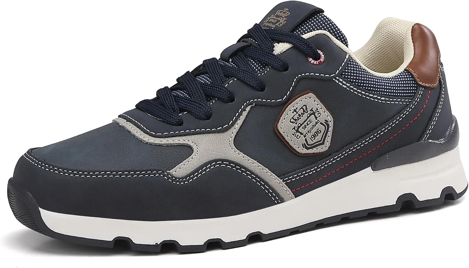 ARRIGO BELLO Men Shoes Casual Sneakers Fashion Low-Top Leather Non-Slip Walking Trainers Size 8-12