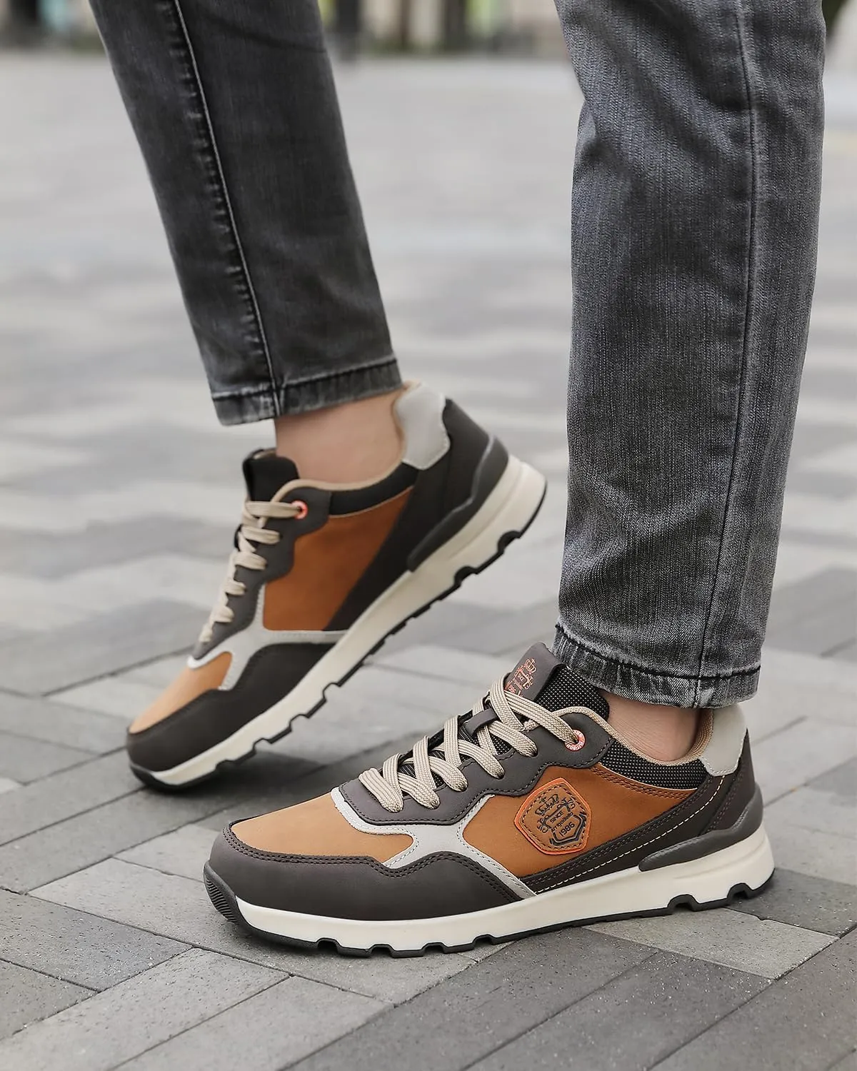ARRIGO BELLO Men Shoes Casual Sneakers Fashion Low-Top Leather Non-Slip Walking Trainers Size 8-12