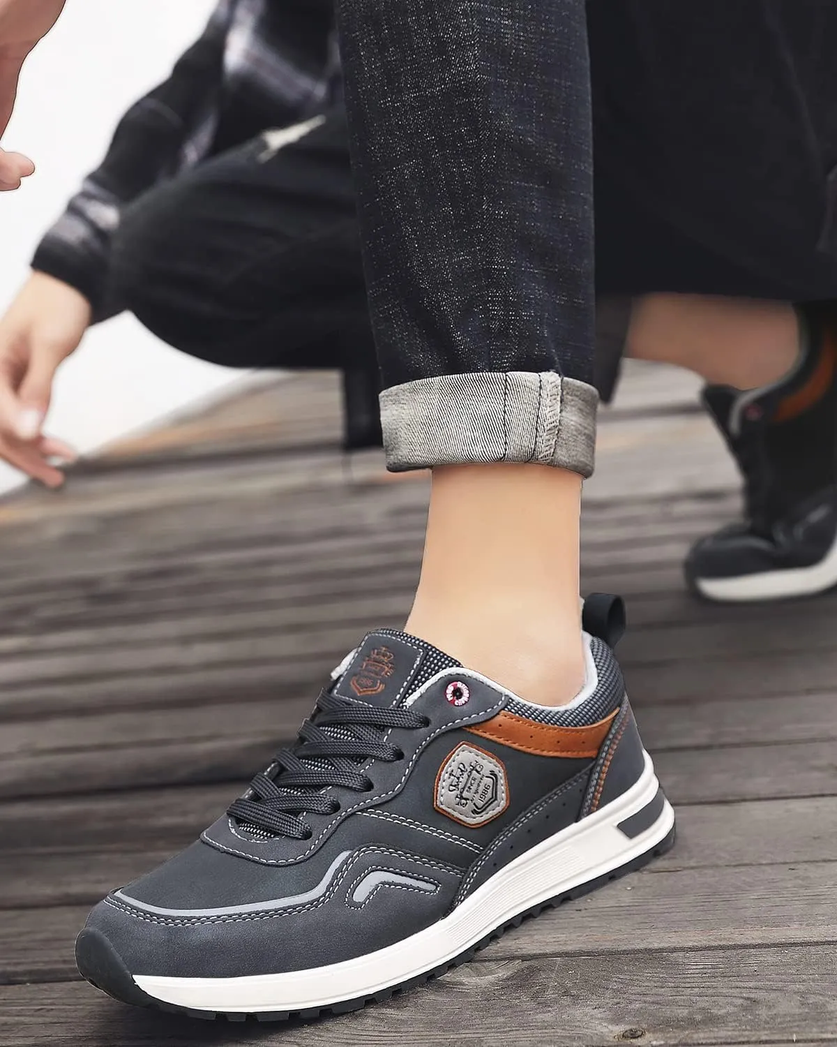 ARRIGO BELLO Men Shoes Casual Sneakers Fashion Low-Top Leather Non-Slip Walking Trainers Size 8-12