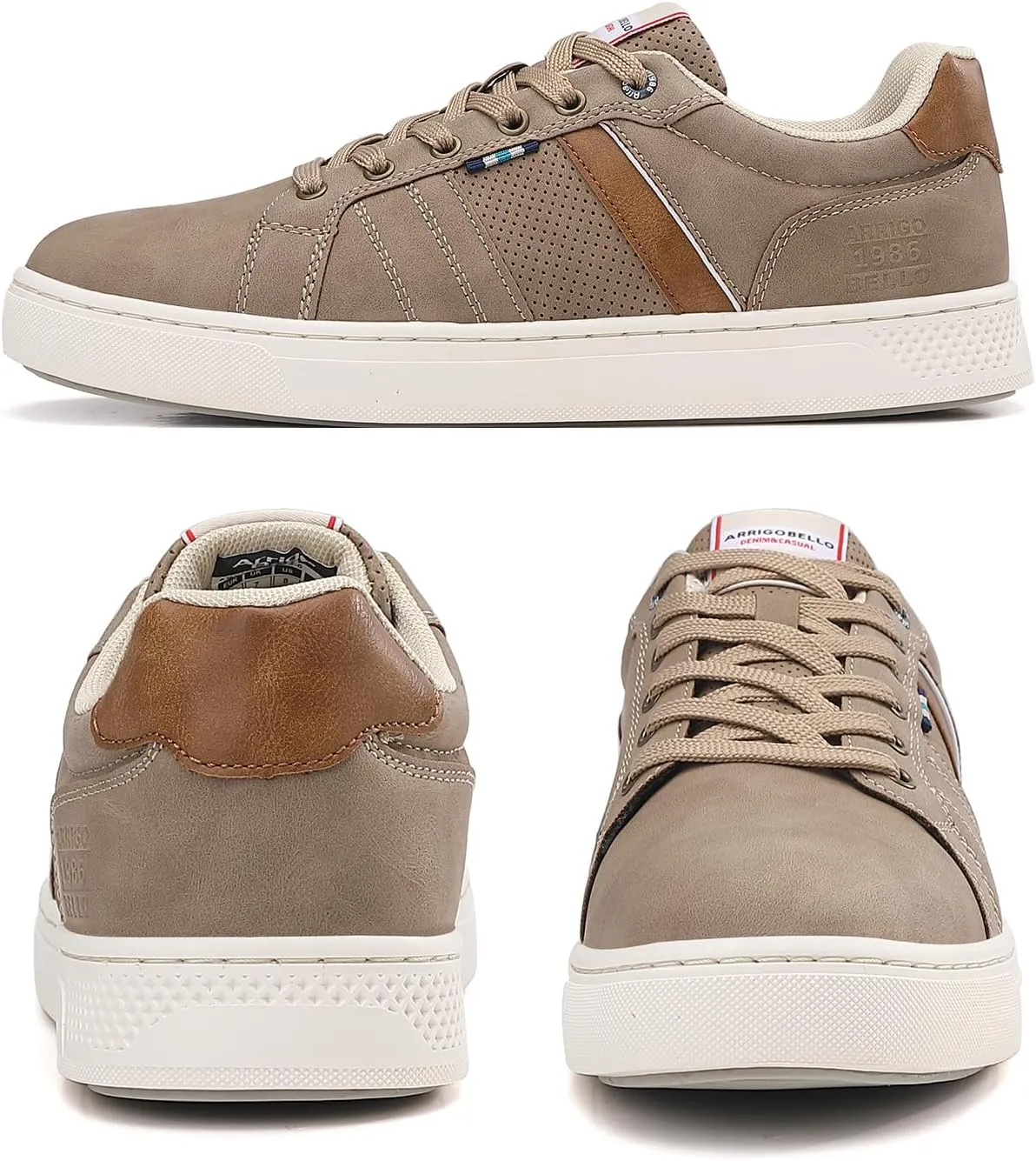 ASTERO Shoes for Men Casual Stylish Sneakers Dress Non-Slip Low Top Walking Shoes