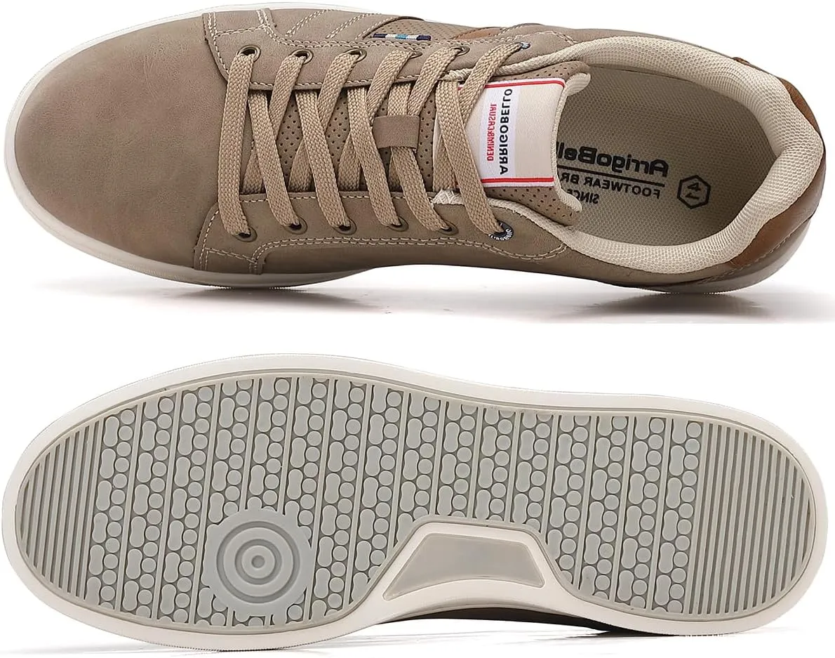 ASTERO Shoes for Men Casual Stylish Sneakers Dress Non-Slip Low Top Walking Shoes