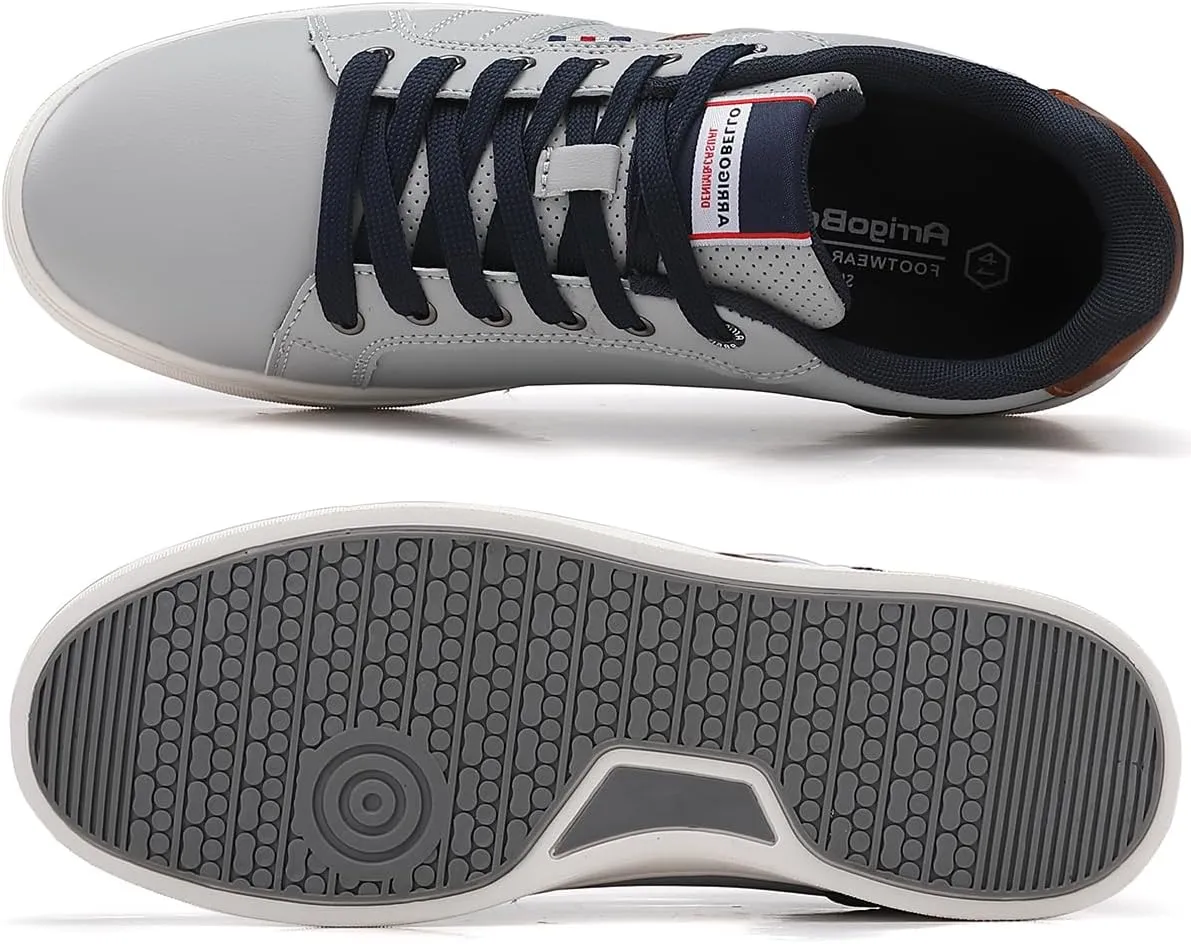 ASTERO Shoes for Men Casual Stylish Sneakers Dress Non-Slip Low Top Walking Shoes