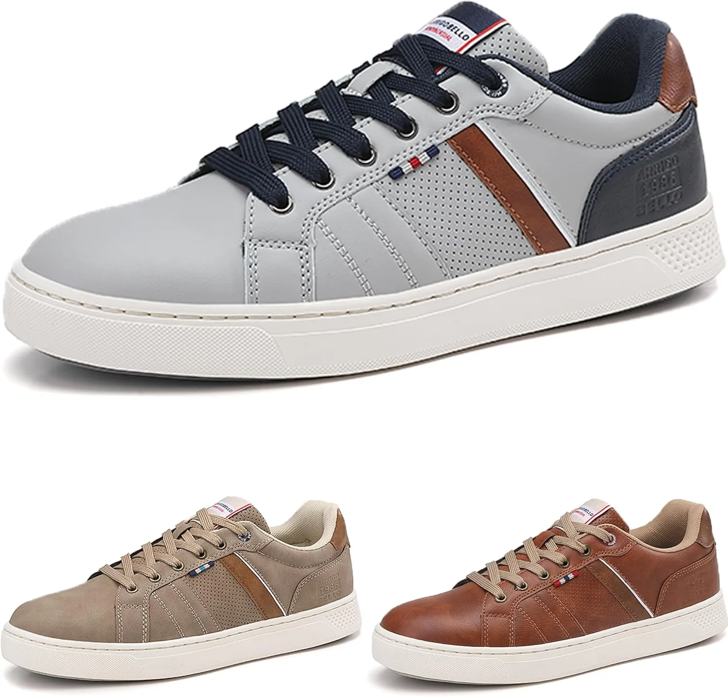 ASTERO Shoes for Men Casual Stylish Sneakers Dress Non-Slip Low Top Walking Shoes
