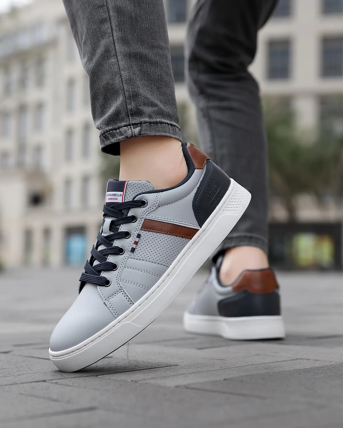 ASTERO Shoes for Men Casual Stylish Sneakers Dress Non-Slip Low Top Walking Shoes
