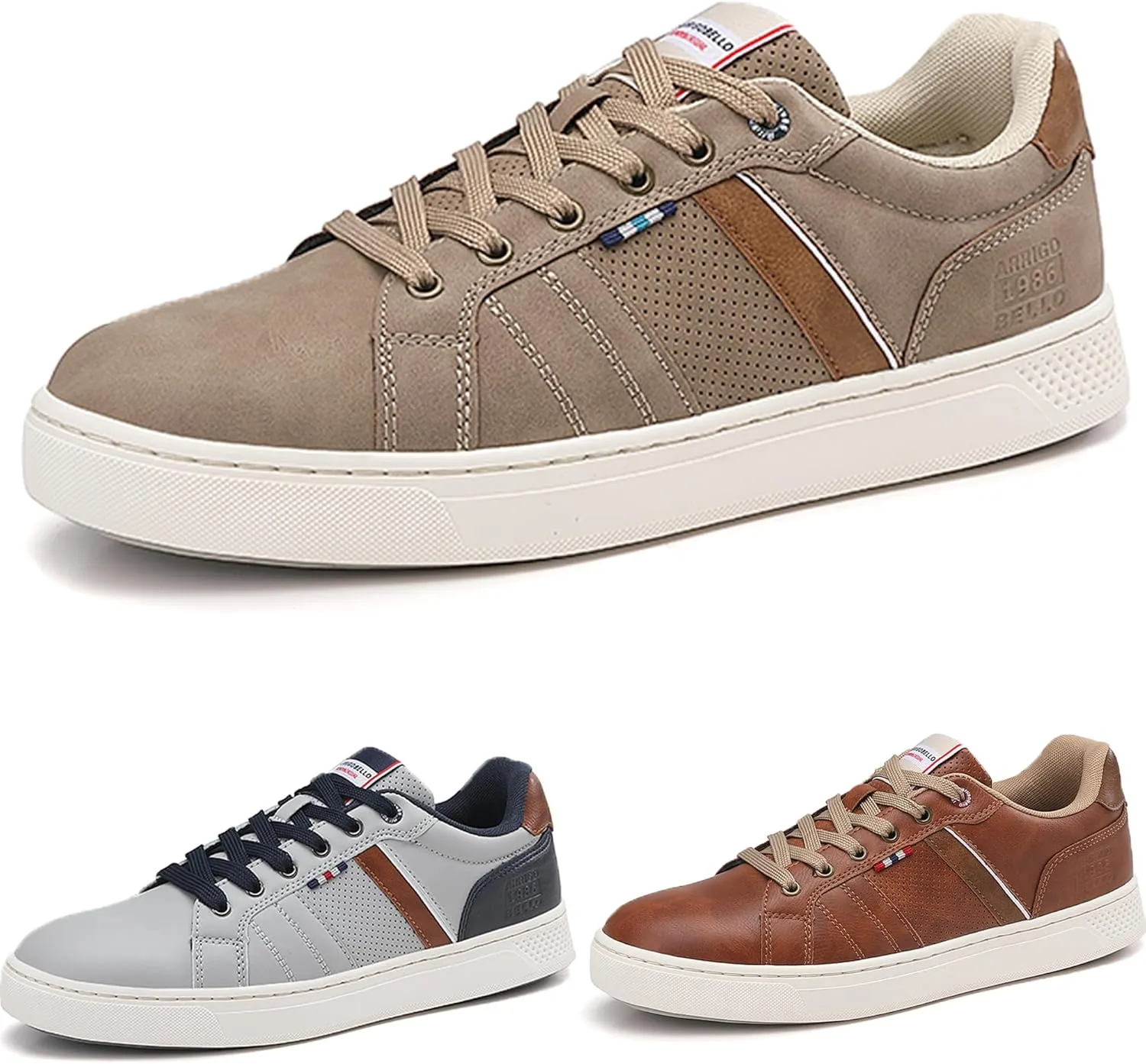 ASTERO Shoes for Men Casual Stylish Sneakers Dress Non-Slip Low Top Walking Shoes