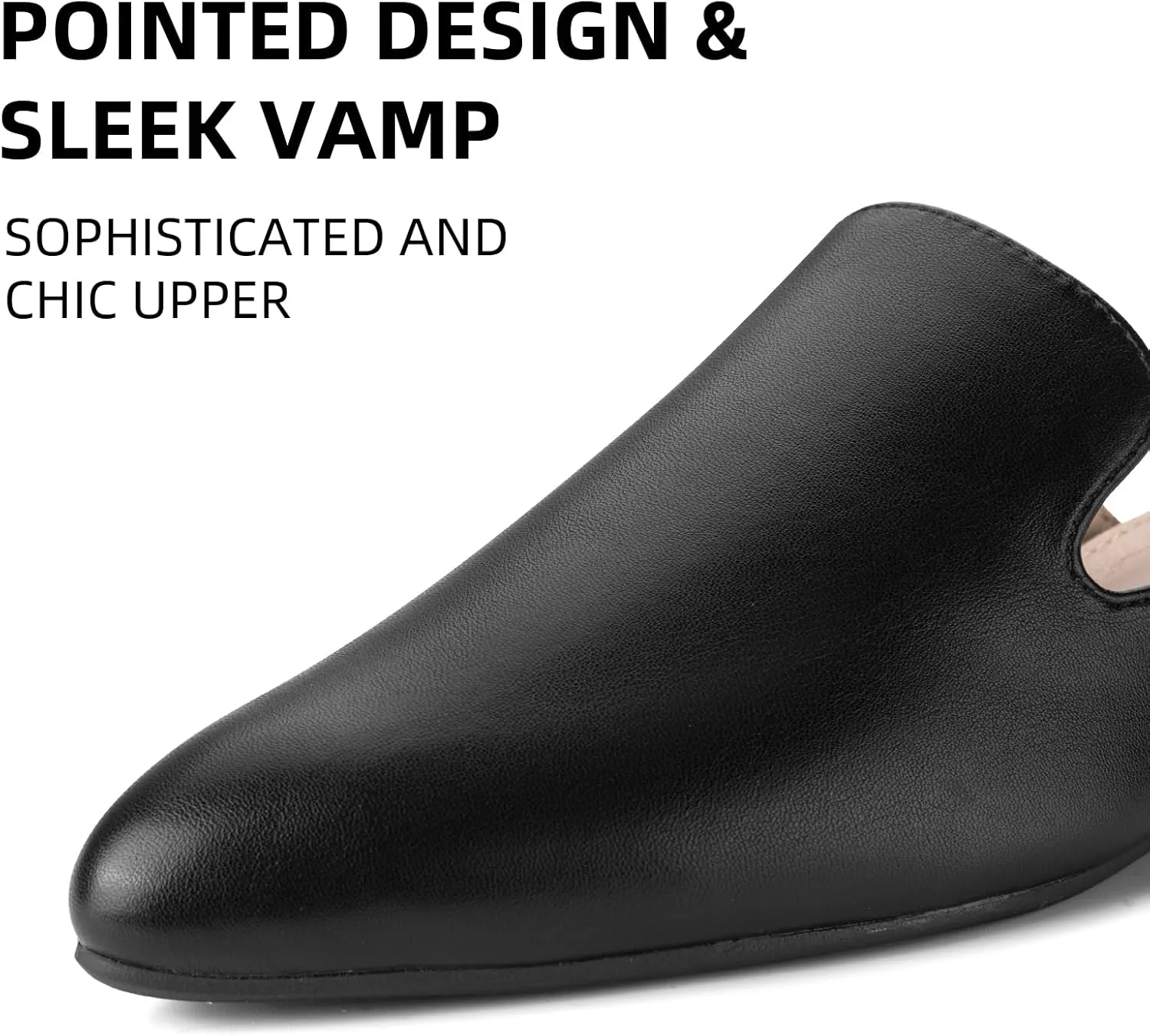 ATHMILE Mules for Women Flats Shoes Comfortable Business Work Dress Casual Womens Mules Flats Closed Pointed Toe Slip on Mules Flats for Ladies