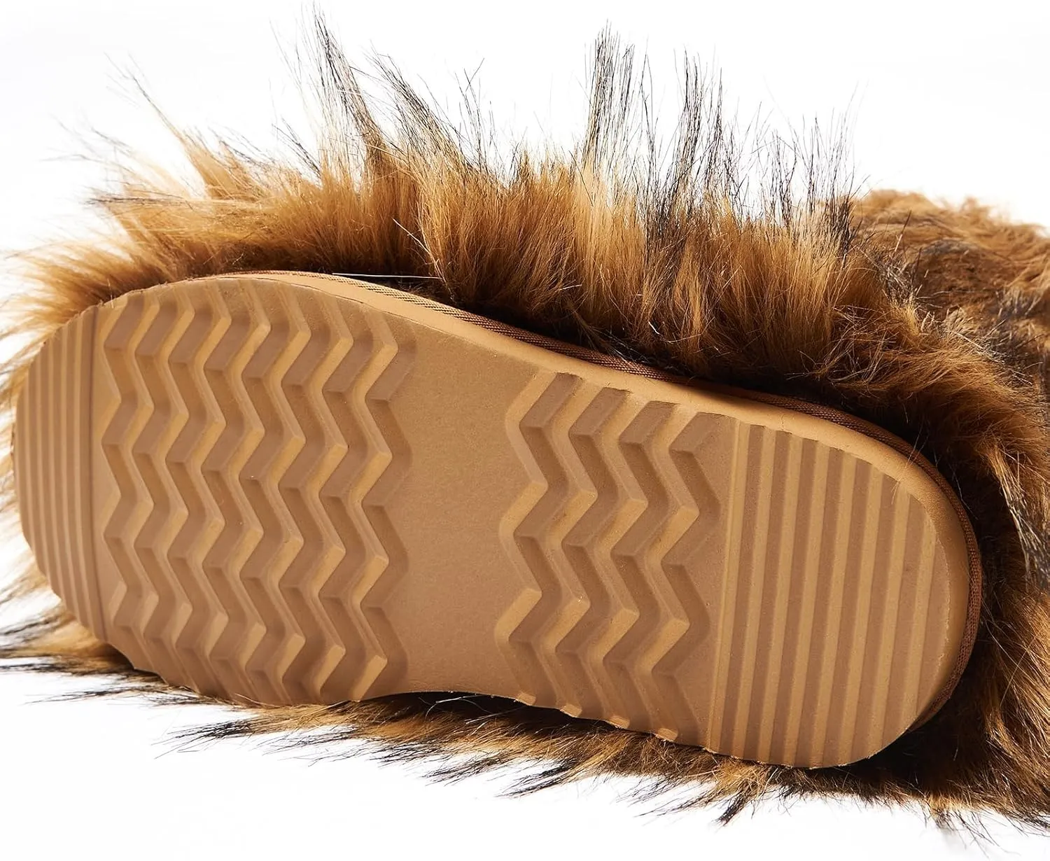 AUSLAND Women's Faux Fur Boots - Furry Fluffy Winter Snow Boots for Women, Fleece Lined Warm Comfortable Outdoor Mid-Calf Boots 9368