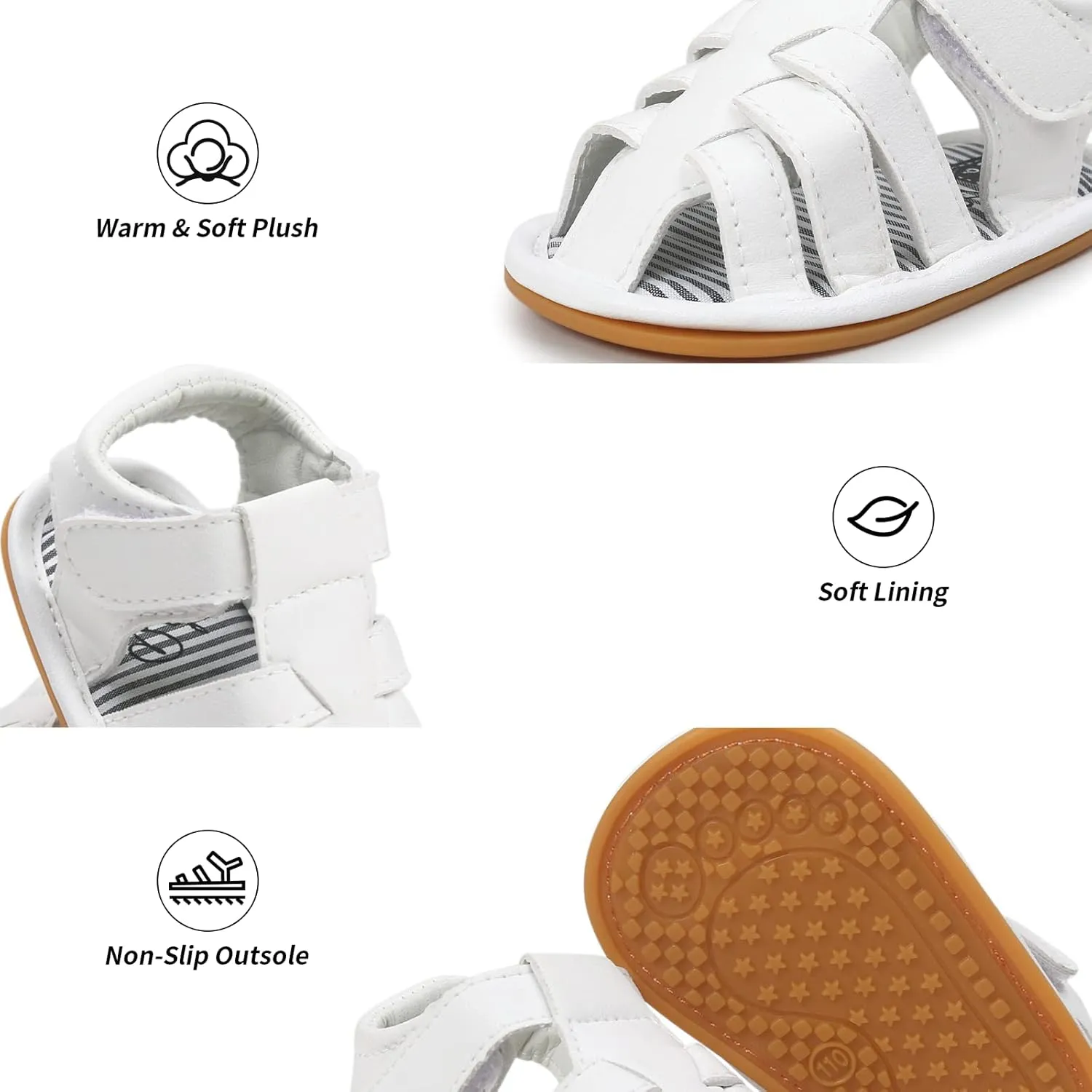 Baby Girl Boy Sandals, Premium Soft Anti-Slip Sole Infant Baby Sandals Summer Casual Beach Shoes Bowknot Princess Dress Flats Prewalker First Walker Shoes
