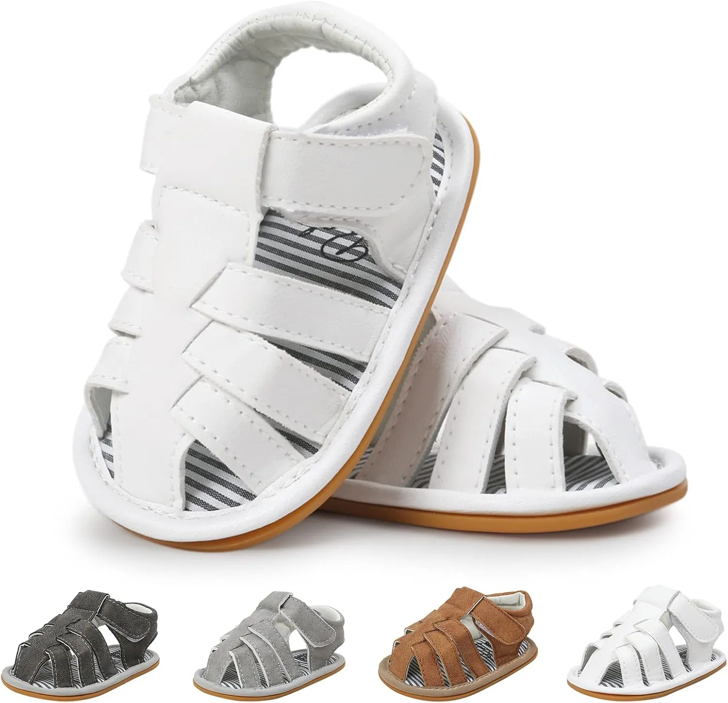 Baby Girl Boy Sandals, Premium Soft Anti-Slip Sole Infant Baby Sandals Summer Casual Beach Shoes Bowknot Princess Dress Flats Prewalker First Walker Shoes