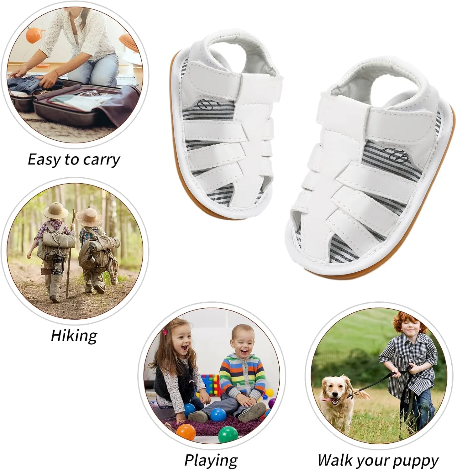 Baby Girl Boy Sandals, Premium Soft Anti-Slip Sole Infant Baby Sandals Summer Casual Beach Shoes Bowknot Princess Dress Flats Prewalker First Walker Shoes