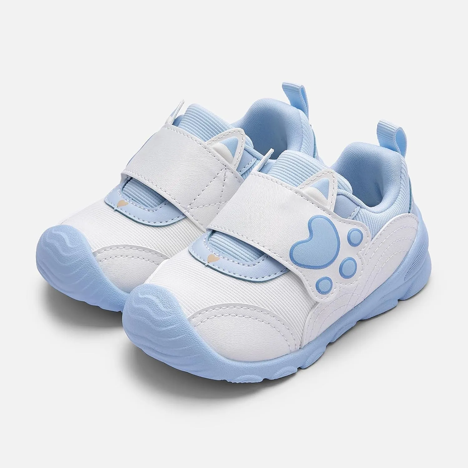 Balabala Toddler Casual Sneakers Unisex Kids Walking Shoes with Hook and Loop, Breathable Cozy and Lightweight