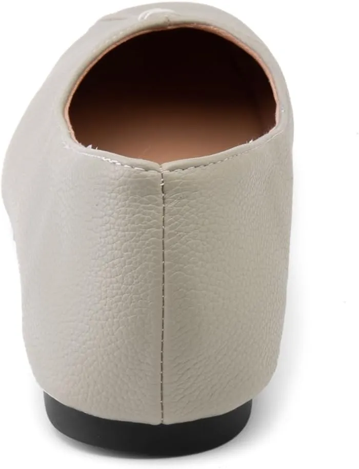 Ballet Flats for Womens Girls Square Toe Soft Comfortable Slip On Ballerina Walking Loafers Dress Shoes