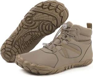 Barefoot Shoes Mens Womens Winter Warm Wide Toe Box Minimalist Zero Drop Outdoor Sole High-top Walking Shoes Snow Boots
