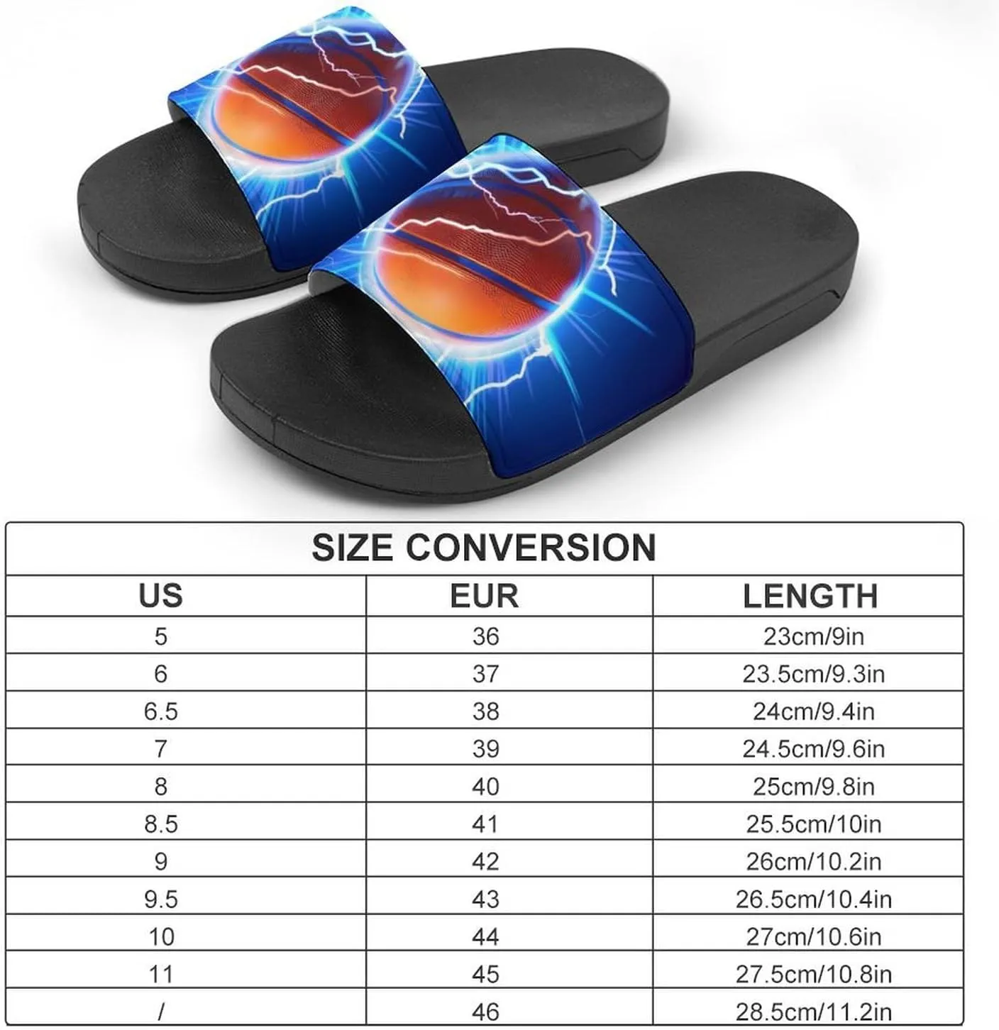 Basketball Thunder House Sandals Non Slip Slippers Quick Drying Bathroom Shower Shoes for Women Men