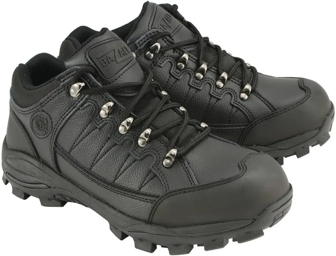 Bazalt MBM9127ST Men's Black Water and Frost Proof Leather Shoes with Composite-Toe - 11