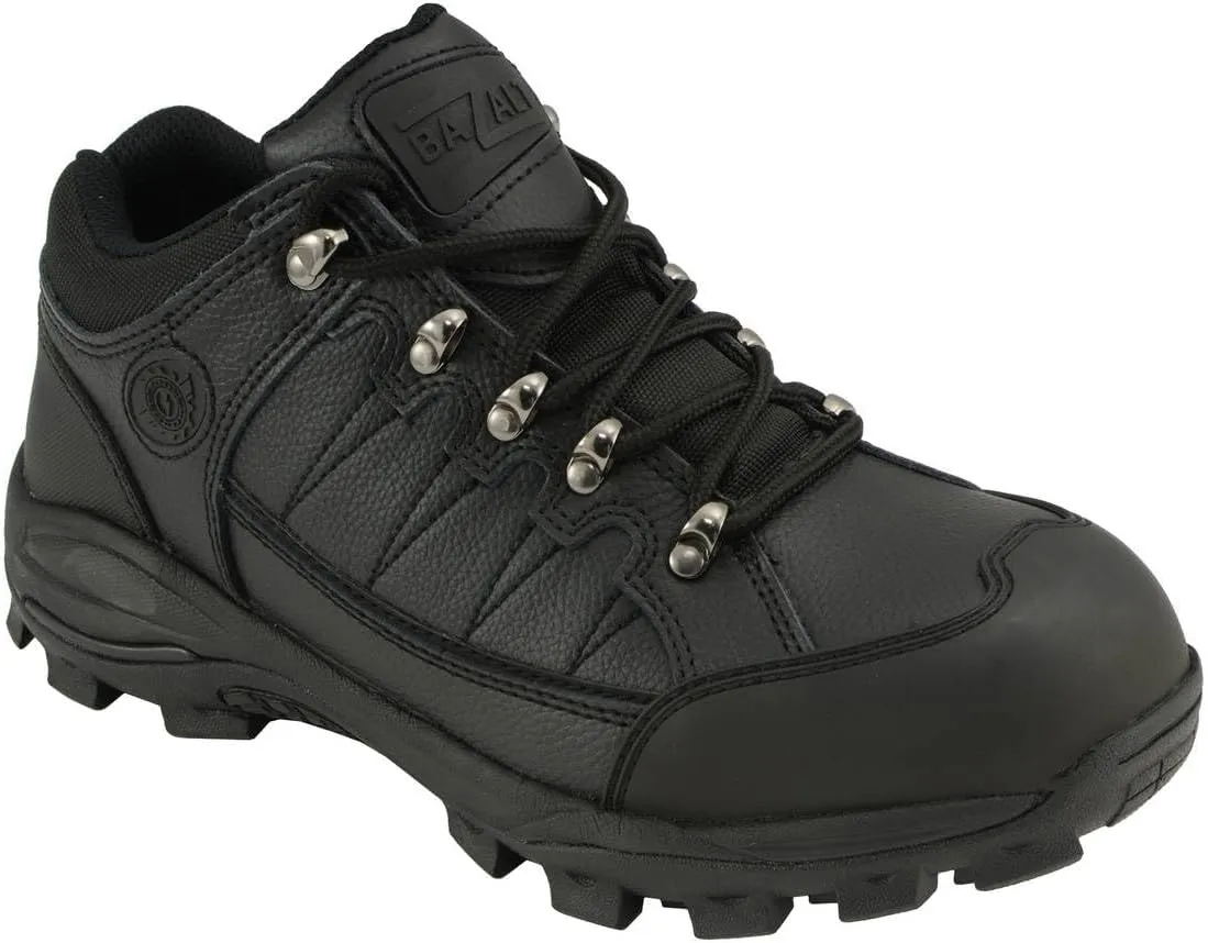 Bazalt MBM9127ST Men's Black Water and Frost Proof Leather Shoes with Composite-Toe - 11