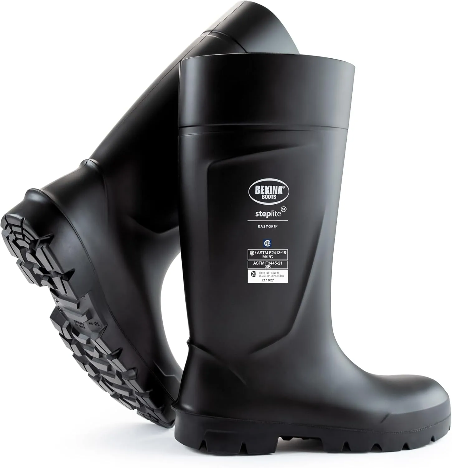 Bekina Steplite EasyGrip S4 Safety Toe Wellington Boots for Men and Women - Lightweight Waterproof SRC Certified Non Slip Steel Toe Boots for Men and Women