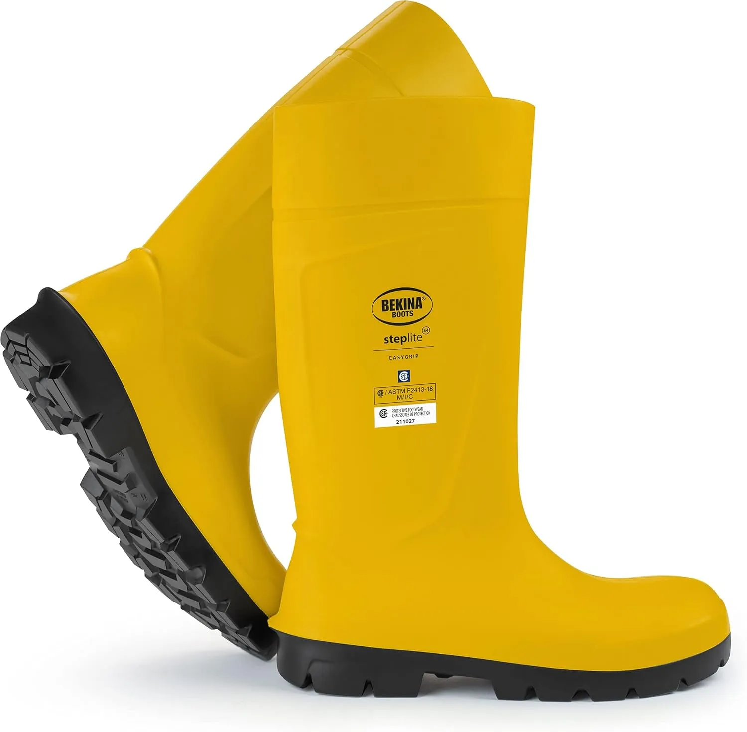 Bekina Steplite EasyGrip S4 Safety Toe Wellington Boots for Men and Women - Lightweight Waterproof SRC Certified Non Slip Steel Toe Boots for Men and Women